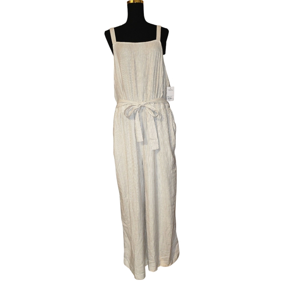 2/30 Sonoma Linen Striped Cream Maxi Romper